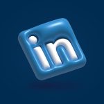 A white linked-chain icon on a blue background, representing LinkedIn, where a comment thread is the link between a stranger and a warm conversation.